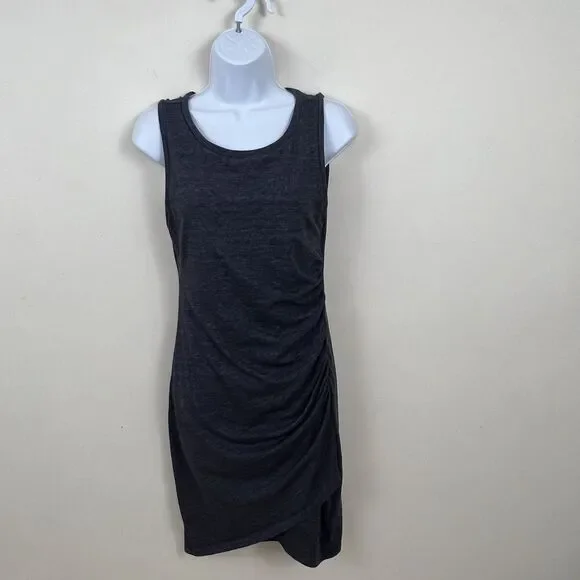 Treasure & Bond Ruched Sleeveless Knit Dress Gray Medium - Picture 4 of 12